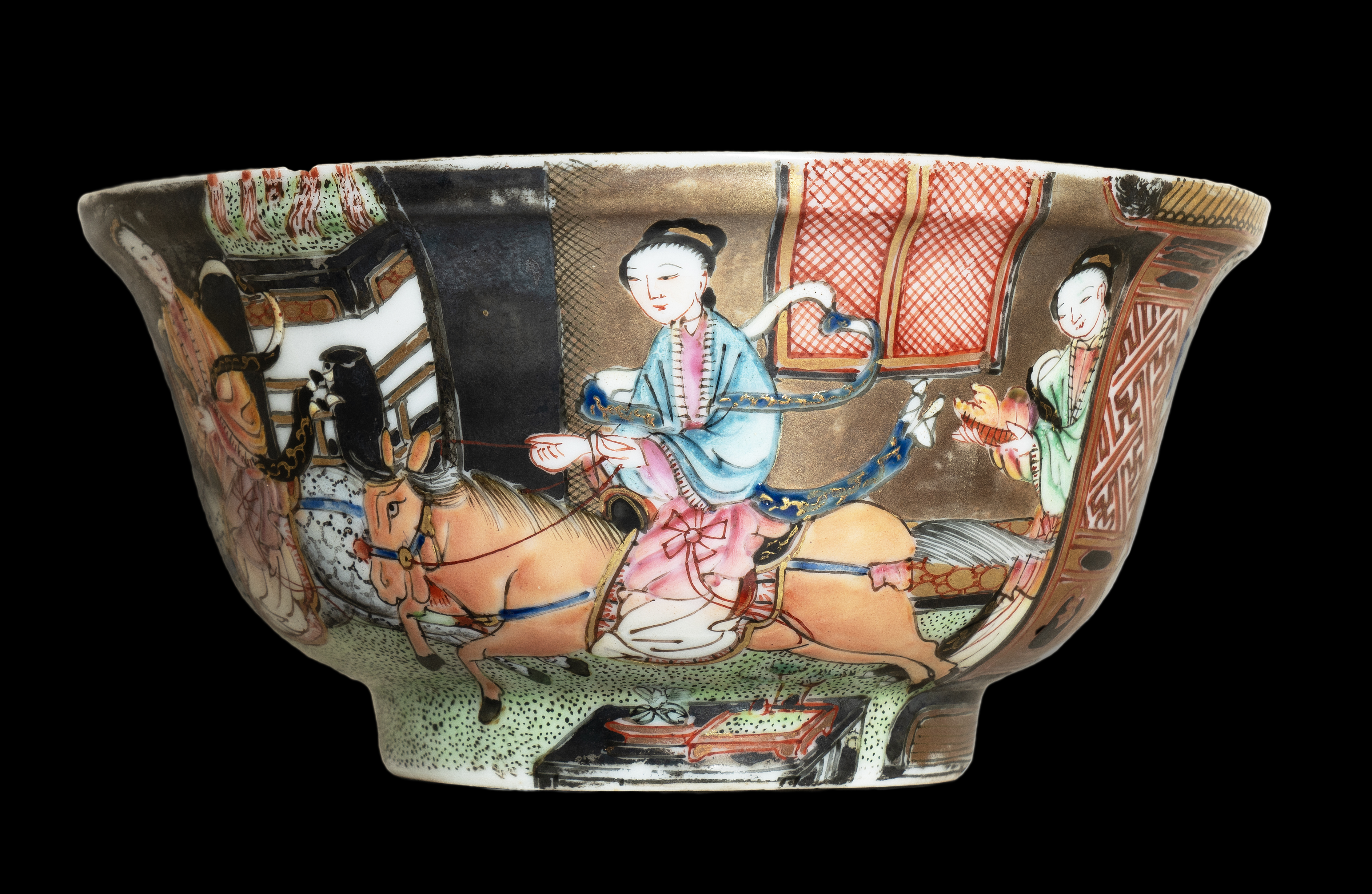 CHINESE FAMILLE ROSE EGGSHELL PORCELAIN BOWL